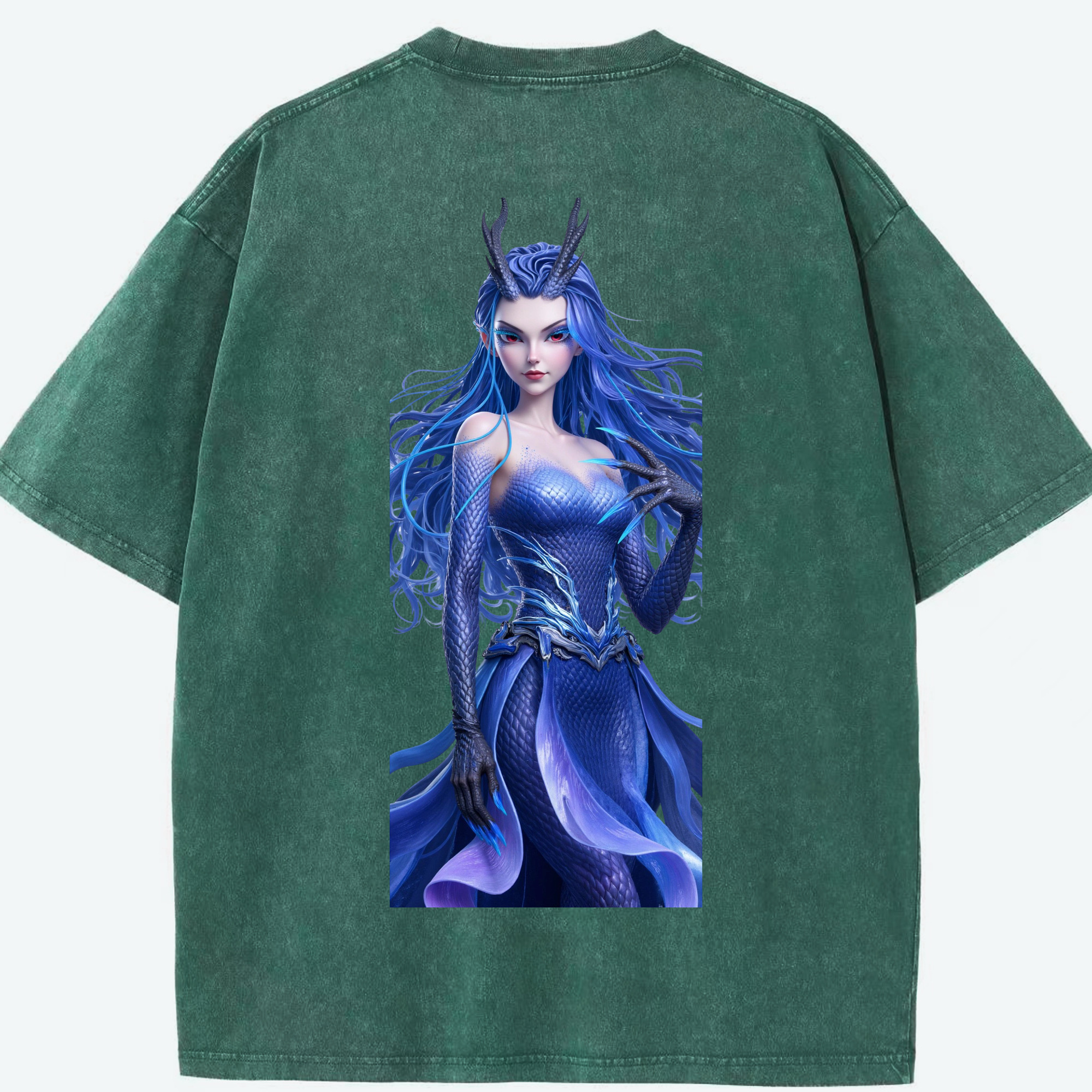 （画像用） Ne Zha 2 ナタ 魔童の大暴れ 綿100% ヴィンテージ風 半袖Tシャツ（背面プリント）